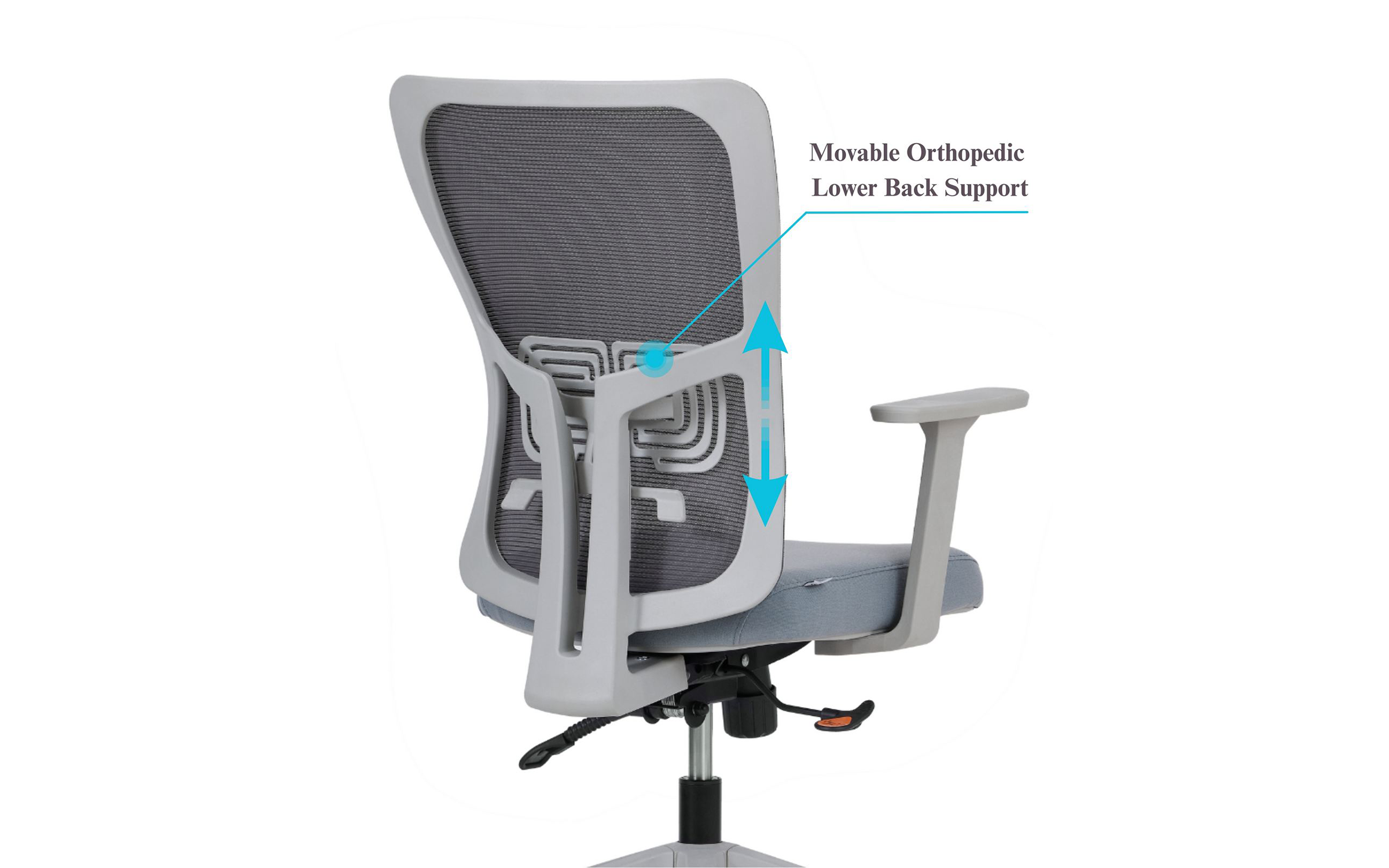 Scaun de birou Cosmo, gri  10